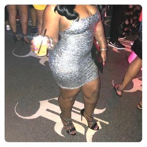 Silver bodycon dress